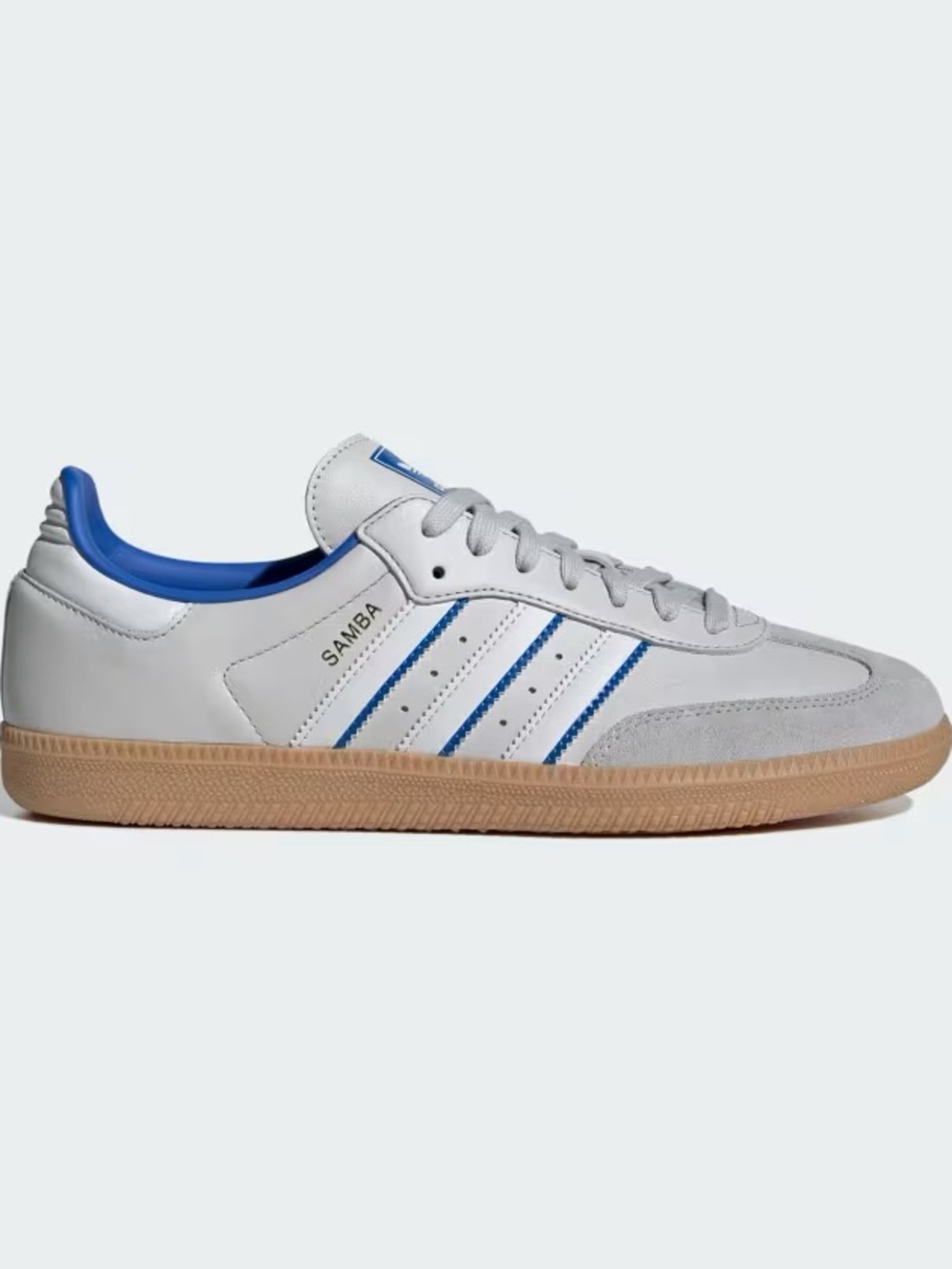 adidas Originals Samba OG Grey Crystal White Blue Gum Men Casual Shoes Size 11